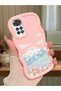 Redmi Note 11 Compatible Case Camera Protector Pink Silicone Couple Phone Case Landscape Pattern