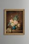 Floral Still Life - Vintage Patterned Frame - Slim Model