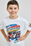 Printed T-Shirt with Crew Neck and Short Sleeves - 6