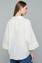 Solid Shirt with Spread Collar and 3/4 Sleeves - 6
