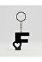 Keychain Letter F with Heart Epoxy Keychain - 2