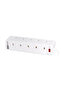 Universal Power Socket Tower Extension – 10 Outlet Power Strip with 33W USB Charging, 2500W Multi Plug Tower, 45° Tilt Design for Home & Office