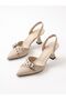 Women's Shoevana Denim Beige Classic Heeled Shoes