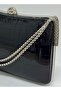 Women's Crocodile Black Evening Dress Clutch Chain Strap Hand and Shoulder Wedding Engagement Evening Bag - 2