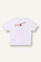 100% Cotton Relax Fit Combed Cotton Short Sleeve Purple White T-Shirt Baby Girl H8231A526Sm - 3