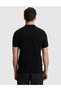 Black Slim Fit 100% Cotton Buttoned Polo Collar Knitwear T-Shirt 50325046-Vr046 - 5