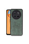 Realme 12 5g Case Aras Leather Cover - Dark Green