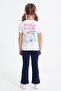 Ribbed Navy Blue Spanish Long-Sleeved Girls' Set - 3