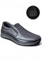 Men's Black Inside-Out Genuine Leather Orthopedic Lightweight Poly Sole Casual Shoes - 2