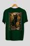 For the Love of Cats 89 Cat Printed Green Oversize T-Shirt 100% Cotton Unisex Cat Lover Premium Design