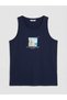 Vizyon New Season Crew Neck Printed Men's Sleeveless T-Shirt - 4
