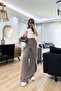 Brown striped double-breasted pants - 7