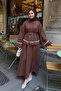 Women's Lace Skirt Suit Brown - 4