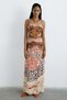 Linen High Waist Long Multi Skirt - 3