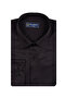Men's Black Shiny Classic Collar Viscose Blended Classic Shirt - 4