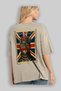 For the Love of Cats 65 Cats Printed Beige Oversize T-Shirt 100% Cotton Unisex Cat Lover Premium Design - 3
