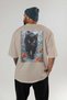 40 Cats for the Sake of Cats Printed Beige Oversize T-Shirt 100% Cotton Unisex Cat Lover Premium Design - 4