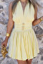 Yellow Mini Halter Dress - 3