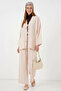 Women's V-Neck Lace-Up Cream Double Set - 4