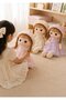 Rag Doll Plush Soft Stuffed Doll 70cm with Floral Dress, Lace Bonnet & Yarn Braids, Pink Yellow Purple - 6