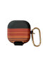 Samsung Galaxy Buds 4 Pro / Buds 4 (2026) Case cover, Carbon Fiber Texture Hard Shockproof Protective Earbuds Cover - Orange/ Black