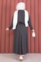 Pocket Detailed Crop & Skirt Double Set Smoked - 5