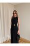 Black Gold Buckle Long Dress - 8191 - 4