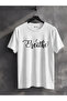 "Breathe" Printed 100% Cotton Navy Blue Minimalist T-Shirt - 2