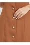 Brown Sleeveless Maxi Dress with Button Detail - 4