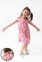 Girl's Summer Lace-Up Strap Printed Dress