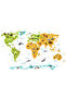 Animal World Map with Static Cling Feature Transparent – 98X140 cm (Model-3) - 2