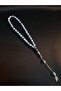 White Color Gray Veined Glass Oval Cut 33-Piece Prayer Beads - 3