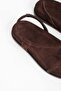Bitter Brown Color Women's Suede Sandals 156-37 - 3