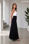 Santorini Black Slit Detailed Maxi Midi Skirt - 3