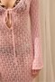 Nugruho Lacing Detail Pink Knitwear Long Dress - 8
