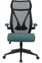Atrosia High Back Office Chair Ergonomic Office Chair | Modern Desk Computer Chair | Swivel Office Chair | Adjustable Height Chair L64xW64xH114-124cm - Black/Green - 2