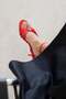 Madiwa Women's Heeled Satin Sandals Red