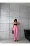 Pants Closed Pocket 3 Button Detail - Pink