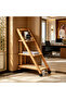 2&3 Tier Z-Shaped Bamboo Serving Cart with Lockable Wheels, Foldable Mobile Side Table, Multipurpose Utility Trolley for Arabic Tea, Restaurant, Hotel & UAE Home Decor - 5