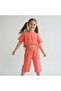Children's Cotton Elastic Waist Crop 2-Piece Set Cb1019 - 3