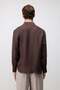 Coffee Crinkled Relax Fit Men's Shirt - 5