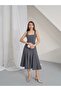 Women's Ondra Scuba Crepe Fabric Thick Strap Midi Dress - 5