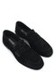 Women's Genuine Leather Black Suede Loafer Shoes - 2