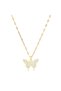 "BUTTERFLY" NECKLACE, 18K GOLD PLATED STEEL - 2