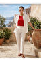 Zero Neckline Thick Strap Blouse Soft Textured Ribbed Undershirt - 3