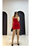 Satin Mini Red Dress