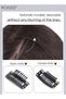 3Pcs Clip in Hair Extensions Invisible Adjustable Long Wavy Synthetic Heat Resistant Hairpieces for Women Girls (40cm,Dark Brown) - 6