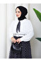 Point-Patterned Scarf, Detail-Oriented Patterned Chiffon Skirt, Tunic Suit with Belt - 6