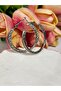 Patterned Silver Hoop Earrings - 2