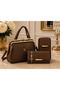 3-Piece Set Women's Shoulder Strap Sports Bag Bag , 3-Section Phone Bag Bag Si and C Wallet Set